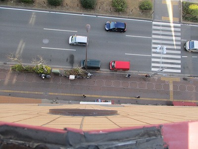 屋上から見下ろした風景