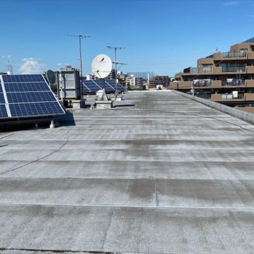 作業前の屋上風景