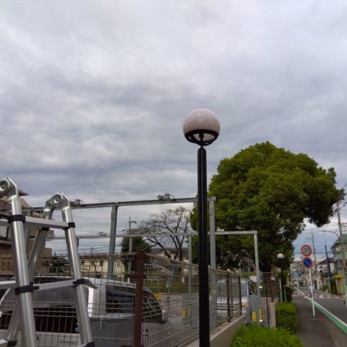 不点灯になった水銀灯