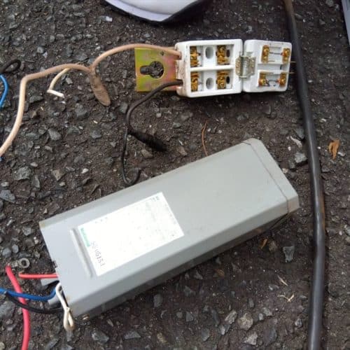 故障した安定器