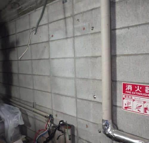 ポンプ制御盤の取外し後