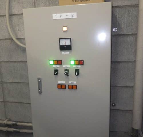 新しい揚水ポンプ制御盤