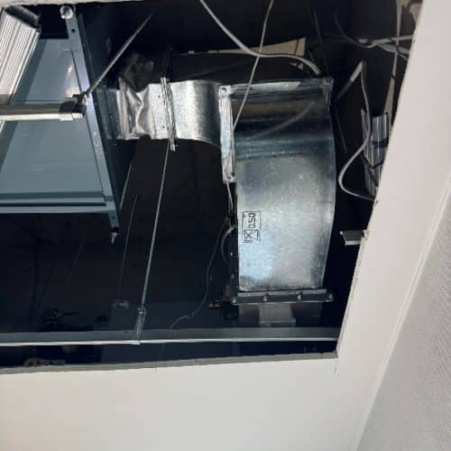 新しい送風機の取付後