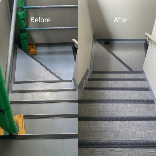 階段が新築のように生まれ変わりました！