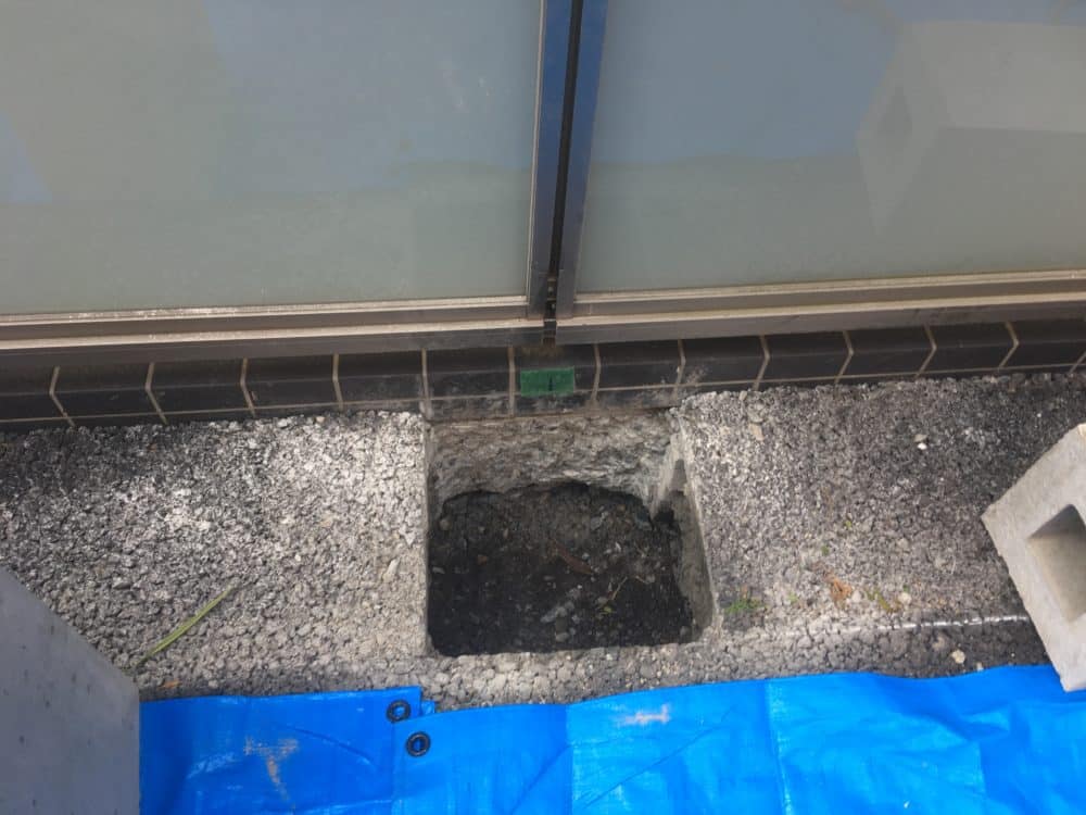 綺麗な四角の穴が開きました!